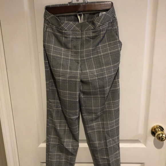 H&M Gray Plaid Dress Pants - Picture 2 of 4
